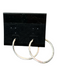 No Brand Silver Metal Hoops Clasp Earrings Silver