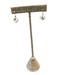 No Brand Silver Metal Stone Dangle Earrings Silver