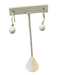 No Brand Gold & White Metal Pearl Detail Dangle Earrings Gold & White