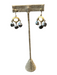No Brand Gold & Gray Metal Abstract Dangle Earrings Gold & Gray