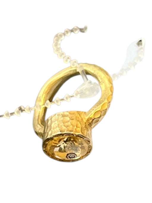 No Brand Gold Metal Yellow stone Ring Gold