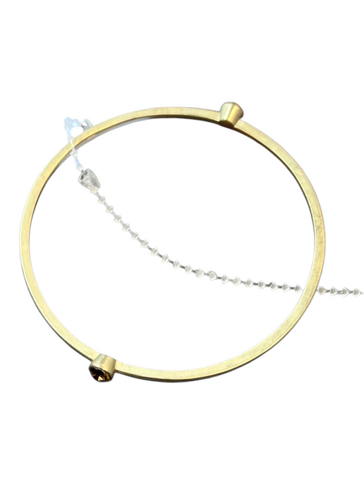 No Brand Copper Metal Stone Detail Bracelet Copper