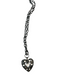 No Brand Black Metal Chain Link Heart Pendant Lobster Clasp Necklace Black
