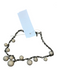 T Black Metal Chain Link Crystal Pendants Lobster Clasp Necklace Black