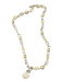 Lauren G Adams Silver & Gold Metal Chain Link Heart Pendant Necklace Silver & Gold
