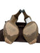 Gucci Shoe Size 37 Brown & Gold Leather Suede Gold hardware T Strap Sandals Brown & Gold / 37