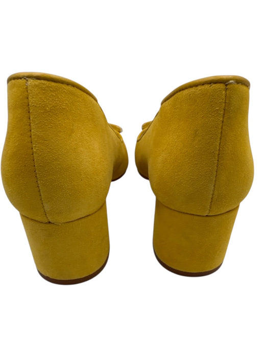J. McLaughlin Shoe Size 7 Yellow Leather Upper Suede Buckle Detail Pumps Yellow / 7