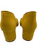 J. McLaughlin Shoe Size 7 Yellow Leather Upper Suede Buckle Detail Pumps Yellow / 7