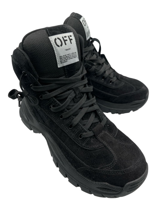 Off White Shoe Size 44 Like New Black Suede Solid Boot Men's Shoes Black / 44