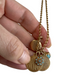 No Brand Gold Metal Rolo Chain Toggle Clasp Locket Charms Necklace Gold