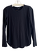 Eileen Fisher Petites Size Est M Black Missing Fabric Tag Solid Round Neck Top Black / Est M