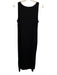 Eileen Fisher Size Est S Black Viscose Sleeveless Stretch Scoop Neck Midi Dress Black / Est S