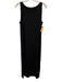 Eileen Fisher Size Est S Black Viscose Sleeveless Stretch Scoop Neck Midi Dress Black / Est S