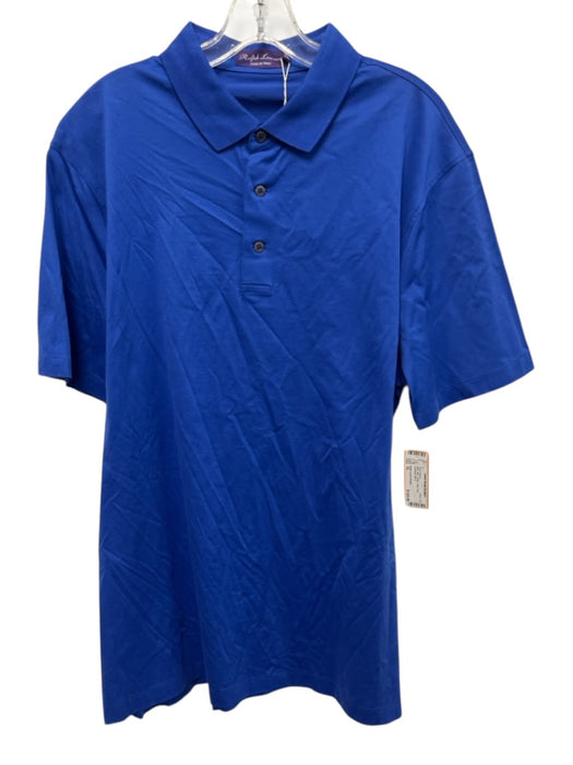 Ralph Lauren Purple NWT Size XL Blue Cotton Solid Polo Men's Short Sleeve Blue / XL