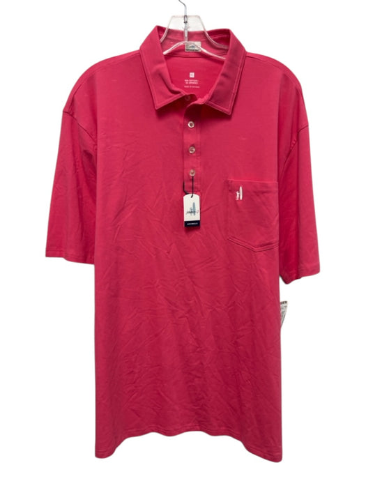 Johnnie O NWT Size XL Red Cotton Blend Solid Polo Men's Short Sleeve Red / XL