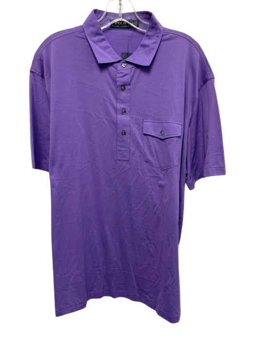 Polo NWT Size XL Purple Cotton Solid Polo Men's Short Sleeve Purple / XL