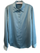 Emporio Armani Size Est M Teal Silk Long Sleeve Collar Button Down Top Teal / Est M