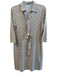 J. McLaughlin Size L Beige Missing Fabric Tag Geometric Quarter Button Dress Beige / L