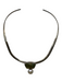 Jody Ochs Silver 925 Charm Pearl Choker Necklace Silver