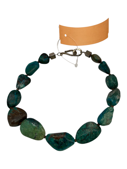 No Brand Green Turquoise Chunky Beads S Hook Closure Statement Necklace Green