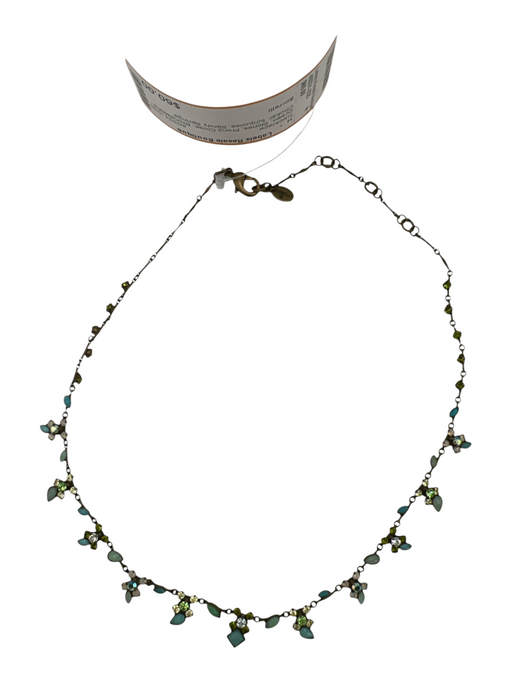 Sorrelli Green Stones Prong Close Rhinestone Choker turquoise Necklace Green