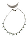 Sorrelli Green Stones Prong Close Rhinestone Choker turquoise Necklace Green