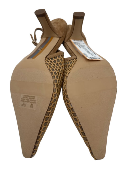 Sam Edelman Shoe Size 7 Tan Beige Manmade Material Pointed Toe Mesh Pumps Tan Beige / 7