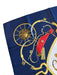 Hermes Navy, Yellow, Red Silk Square Rolled Hem scarf Navy, Yellow, Red / 90cm
