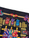 Hermes Black & Multi Silk Square Ribbon Rolled Hem scarf Black & Multi / 90cm