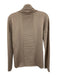 Les Copains Size 46 Gray Viscose Blend Long Sleeve Textured Knit Mock Neck Top Gray / 46