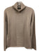Les Copains Size 46 Gray Viscose Blend Long Sleeve Textured Knit Mock Neck Top Gray / 46