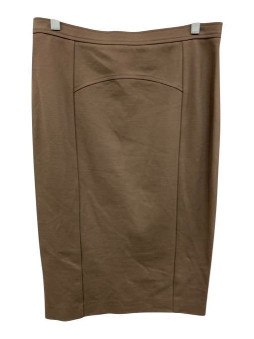 Les Copains Size 46 Gray Viscose Blend Back Zip Below Knee Stitching Detail Top Gray / 46