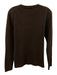J Crew Size M Dark Brown Cashmere Crew Neck Ribbed Cuffs & Collar Sweater Dark Brown / M