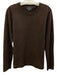 J Crew Size M Dark Brown Cashmere Crew Neck Ribbed Cuffs & Collar Sweater Dark Brown / M