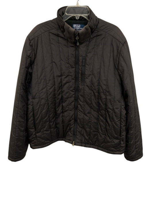 Polo Size XL Black Polyethylene Solid Zipper Men's Jacket Black / XL