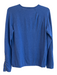 J Mclaughlin Size M Blue Cotton Blend Round Neck Button Sleeve Long Sleeve Top Blue / M