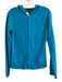 Laundry Size L Blue Cashmere Woven Ribbed Front Pocket Zip Up Hoodie Blue / L