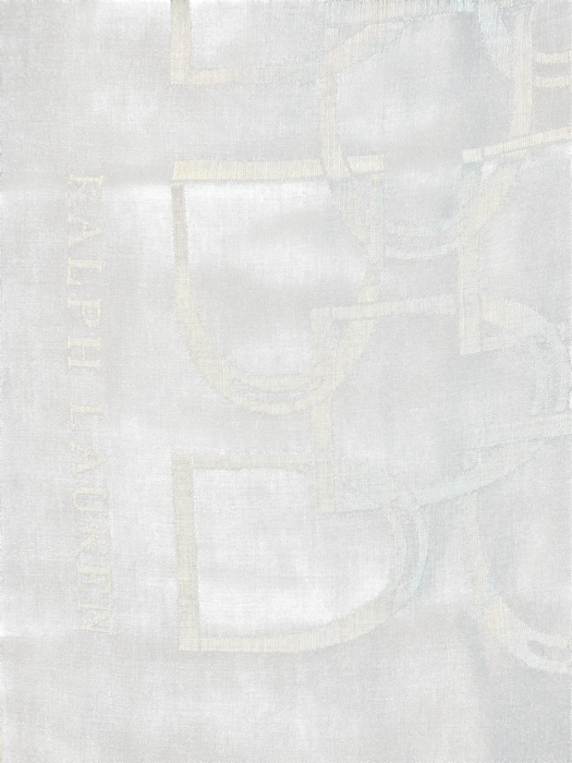 Ralph Lauren Grey No Fabric Tag Link Detail Fraid Detail scarf Grey