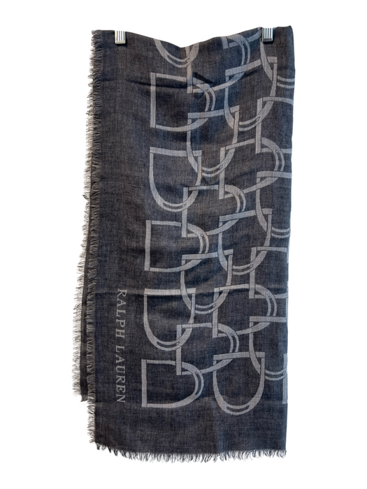 Ralph Lauren Grey No Fabric Tag Link Detail Fraid Detail scarf Grey