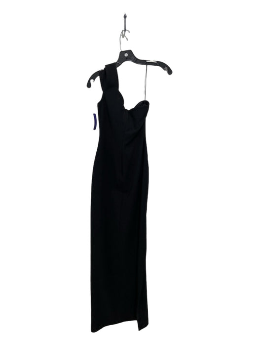 Likely Size 2 Black Polyester & Rayon One Shoulder Darted Asymmetric slit Dress Black / 2