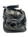 Balenciaga Black Leather Zip Close Whipstitch Shoulder Strap Fringe Detail Bag Black / Small