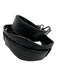 Balenciaga Black Leather Zip Close Whipstitch Shoulder Strap Fringe Detail Bag Black / Small