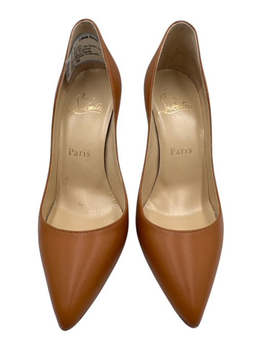 Christian Louboutin Shoe Size 36 Tan Brown Leather Pointed Toe Pumps Tan Brown / 36