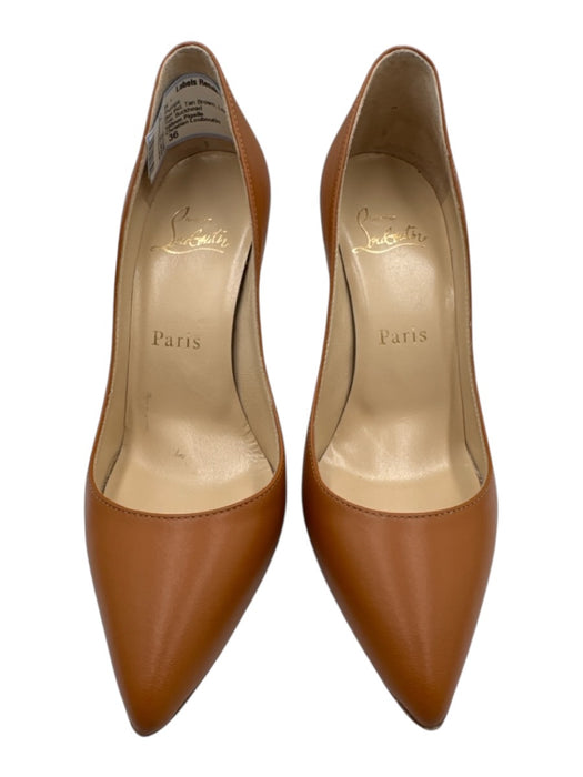 Christian Louboutin Shoe Size 36 Tan Brown Leather Pointed Toe Pumps Tan Brown / 36