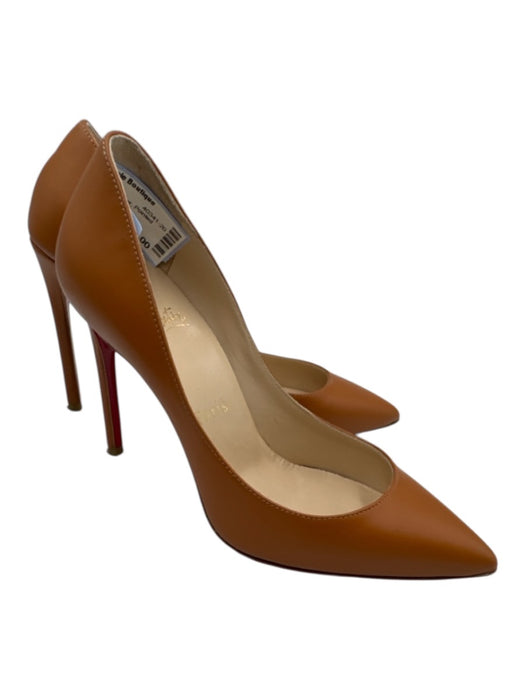 Christian Louboutin Shoe Size 36 Tan Brown Leather Pointed Toe Pumps Tan Brown / 36