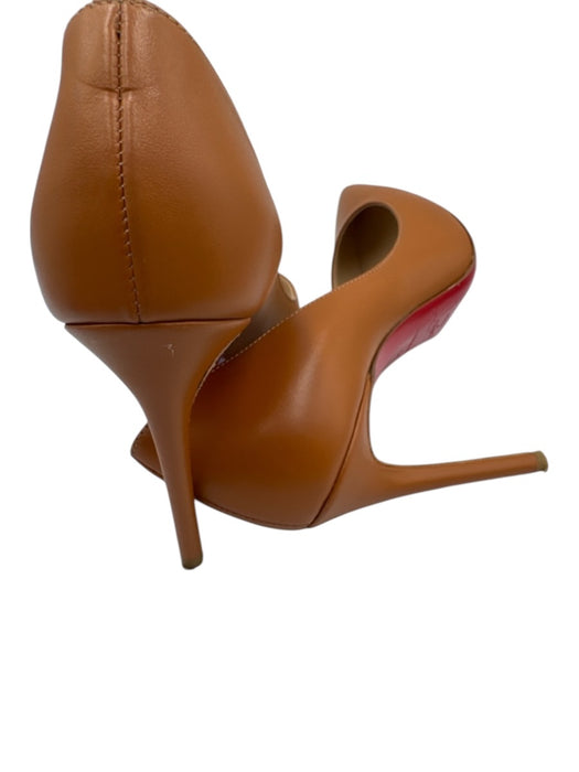 Christian Louboutin Shoe Size 36 Tan Brown Leather Pointed Toe Pumps Tan Brown / 36
