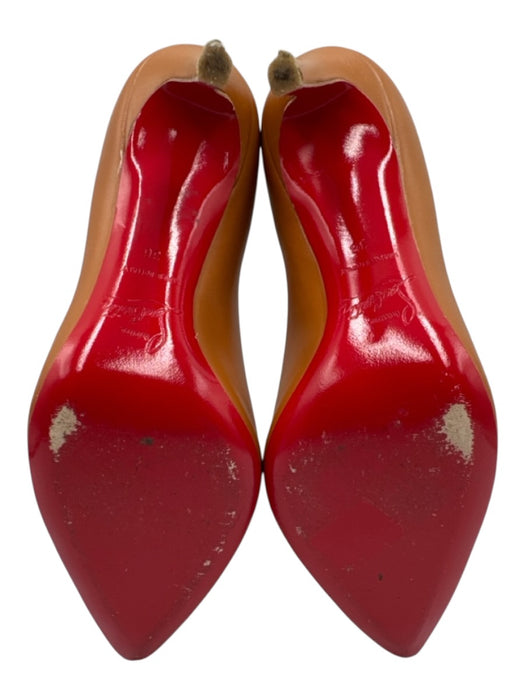 Christian Louboutin Shoe Size 36 Tan Brown Leather Pointed Toe Pumps Tan Brown / 36