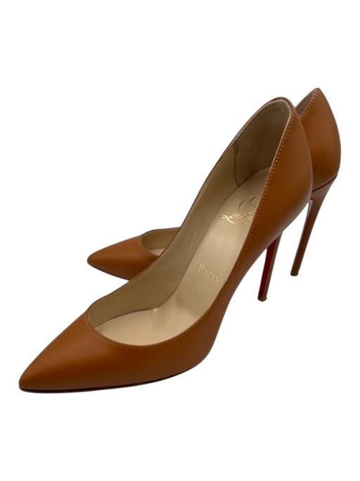 Christian Louboutin Shoe Size 36 Tan Brown Leather Pointed Toe Pumps Tan Brown / 36