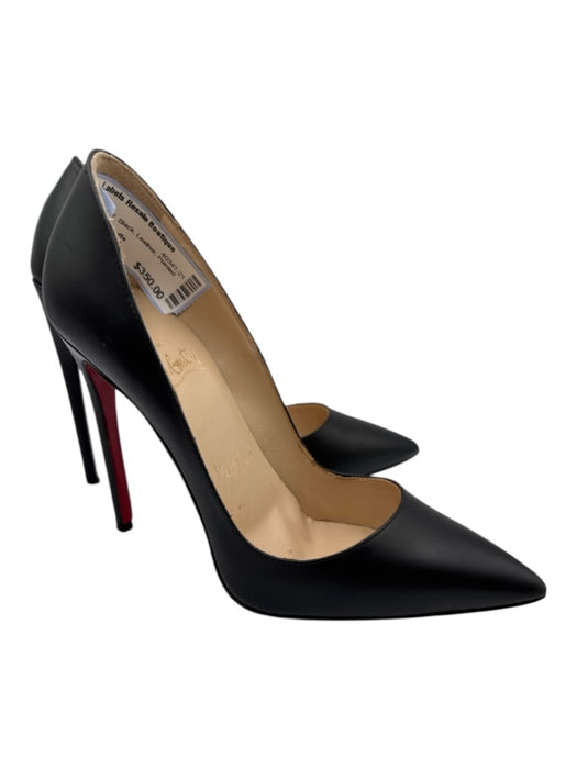 Christian Louboutin Shoe Size 36 Black Leather Pointed Toe Pumps Black / 36