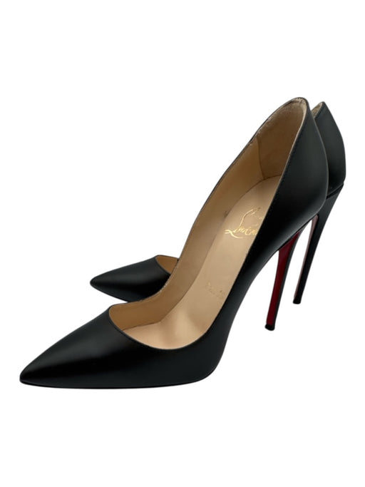 Christian Louboutin Shoe Size 36 Black Leather Pointed Toe Pumps Black / 36